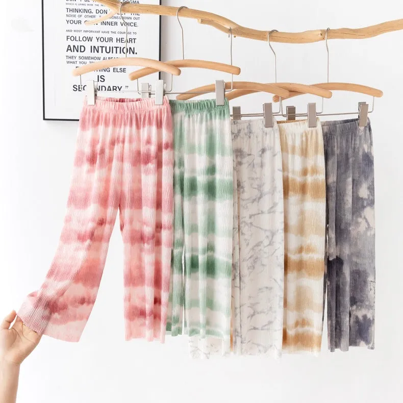 Ink Style Summer Kids Wide Leg Pants