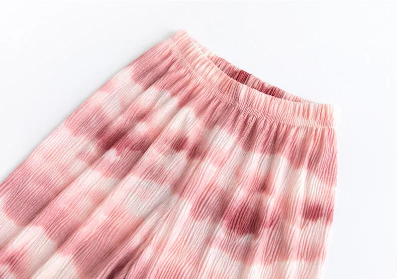 Ink Style Summer Kids Wide Leg Pants