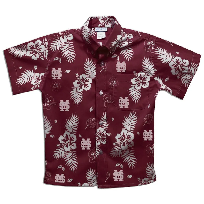 Interlocking MS Youth Hawaiian Shirt