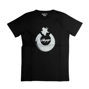 Istanbul Agop T Shirt "Istanbul Agop STAR" (GREY LOGO) BLACK TEE