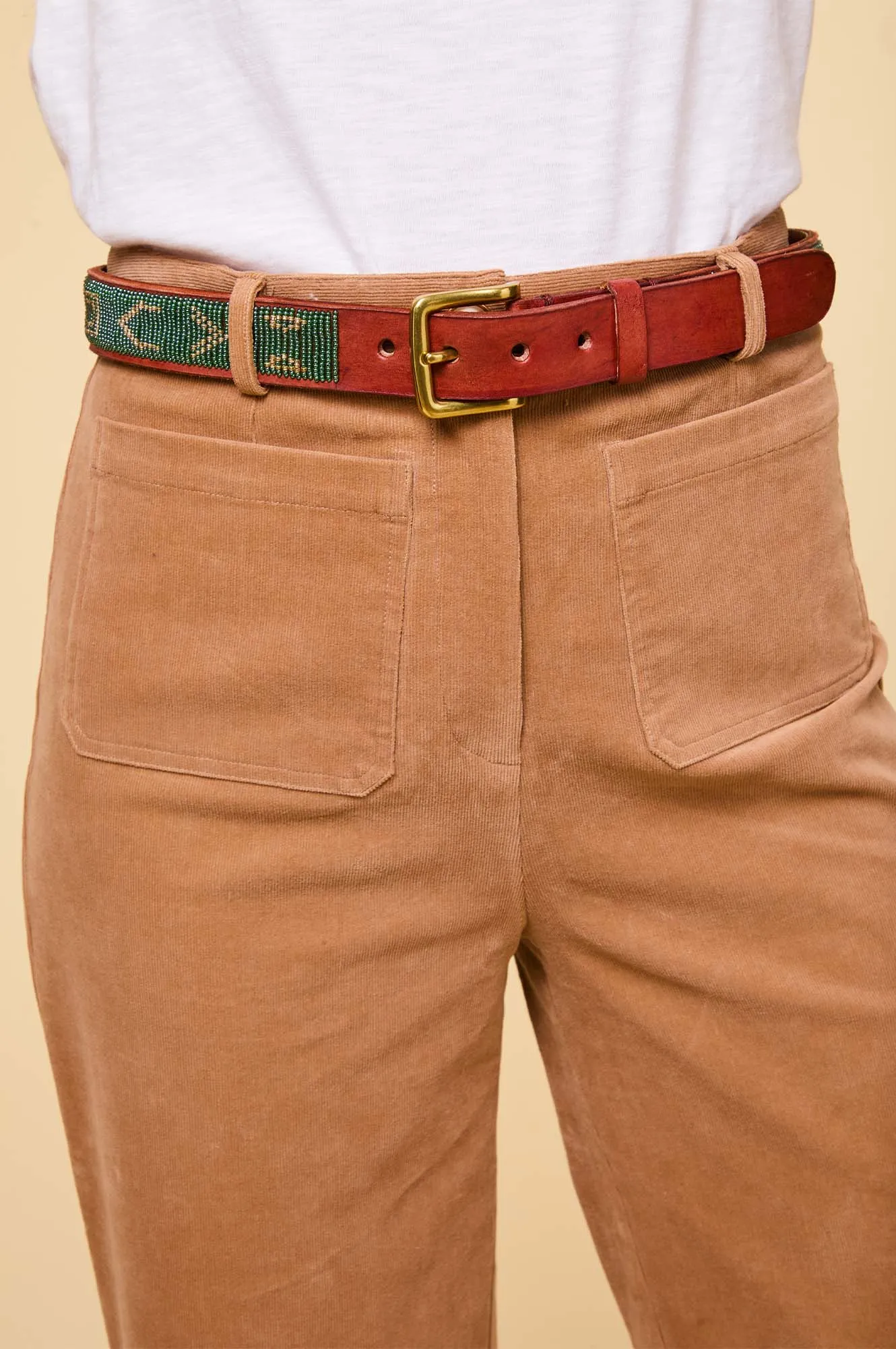 Kendal Cropped Corduroy Trouser | Camel