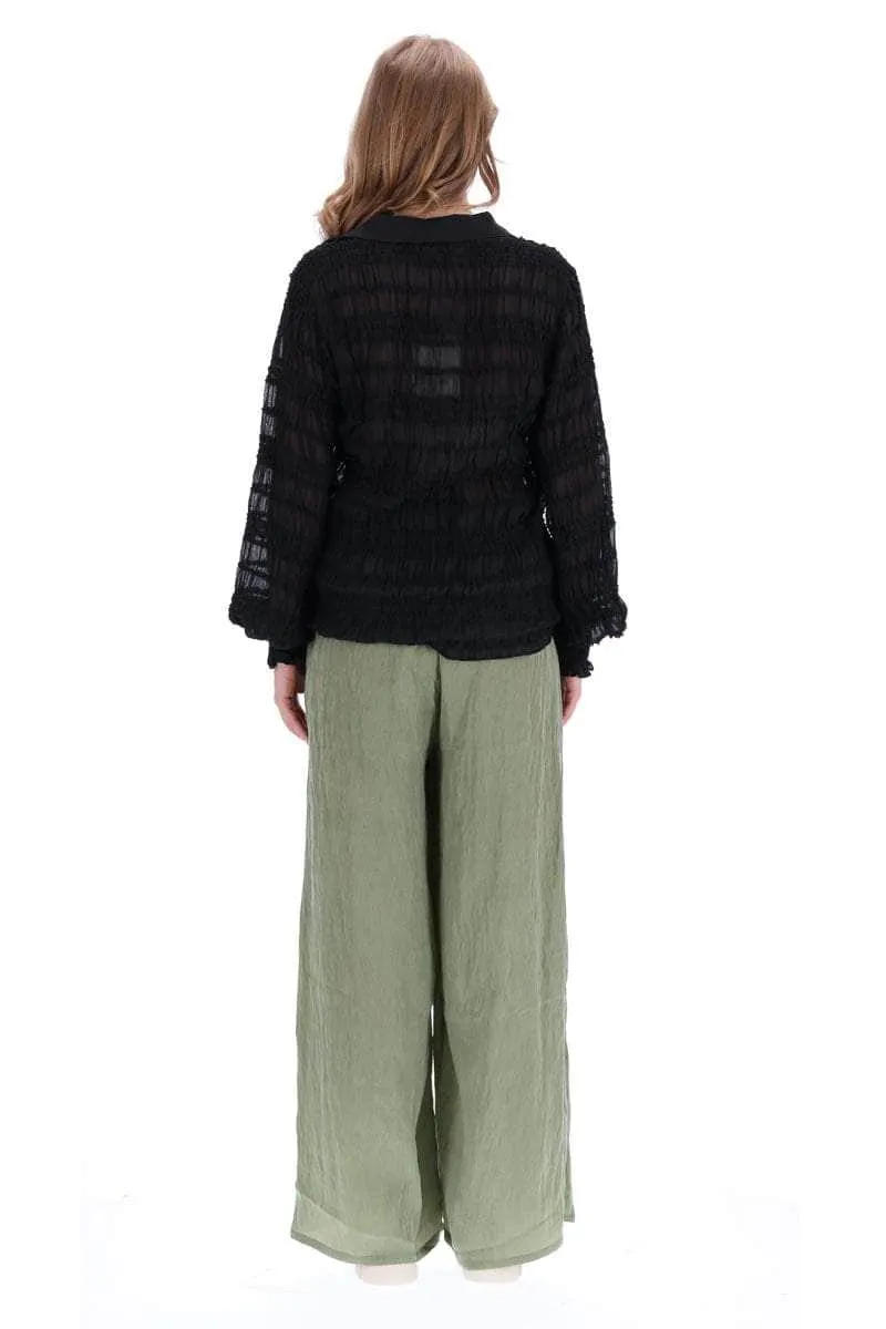Kristen Shirt Black Chiffon