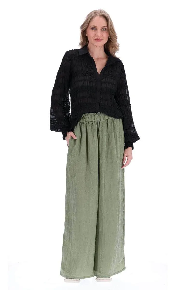 Kristen Shirt Black Chiffon