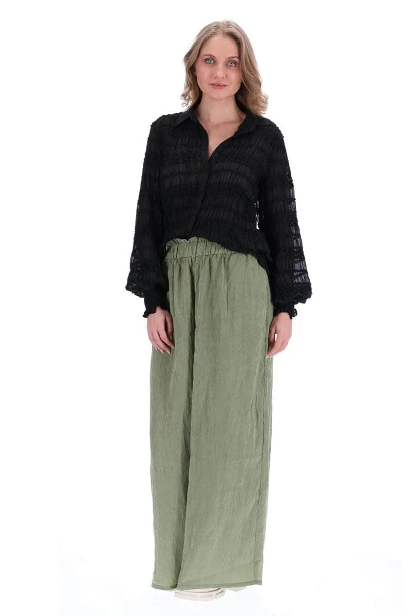 Kristen Shirt Black Chiffon