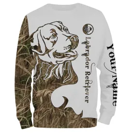 Labrador Retriever Hunting Dog Camo Customize 3D All Over Printed Shirts, Gift For Dog Lovers