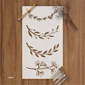 Leaf Branches Stencil for Wall Painting Scrapbooking Coloring Embossing Album Decorative Card Template. ID #550