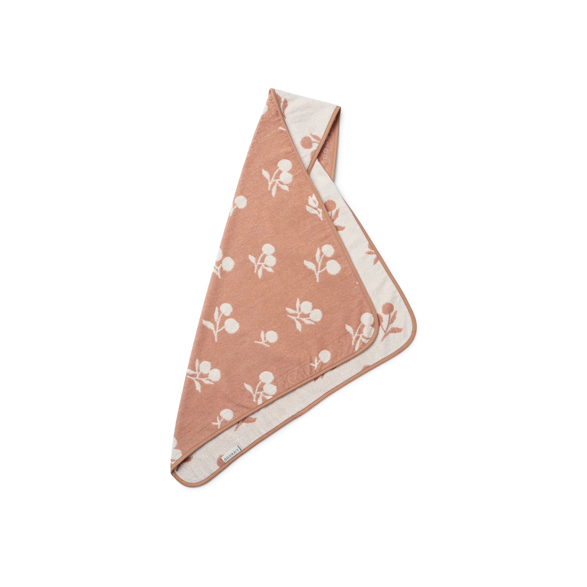 Liewood Alba Baby Hooded Towel - Peach / Sea shell