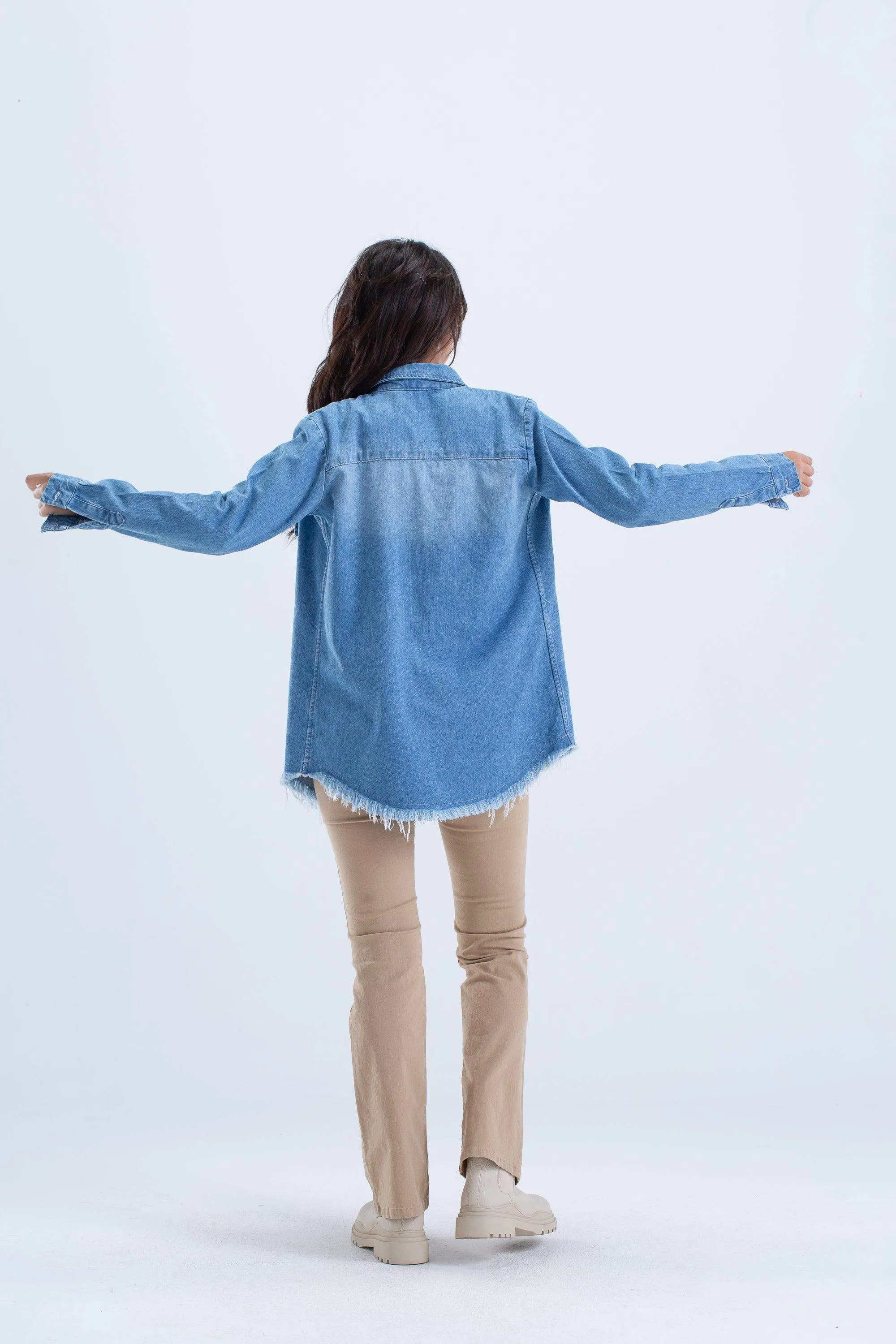 Long Oversized Denim Shirt