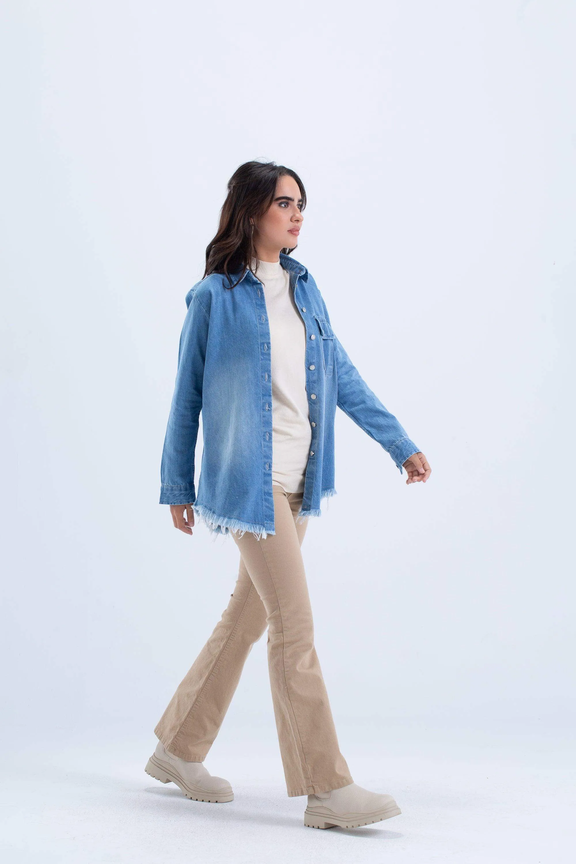 Long Oversized Denim Shirt