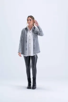 Long Oversized Denim Shirt