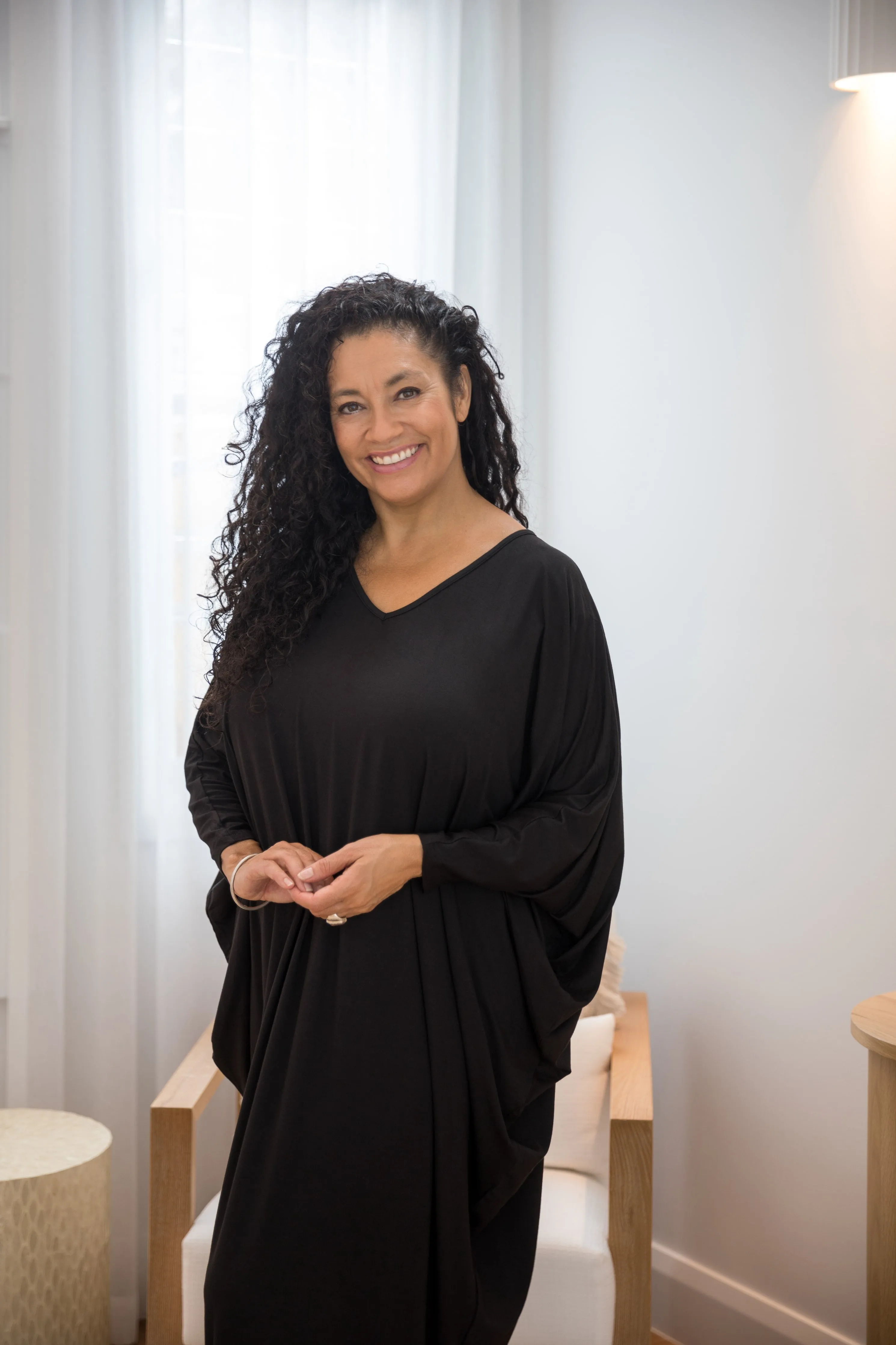 Long Sleeve Maxi Miracle Dress in Black