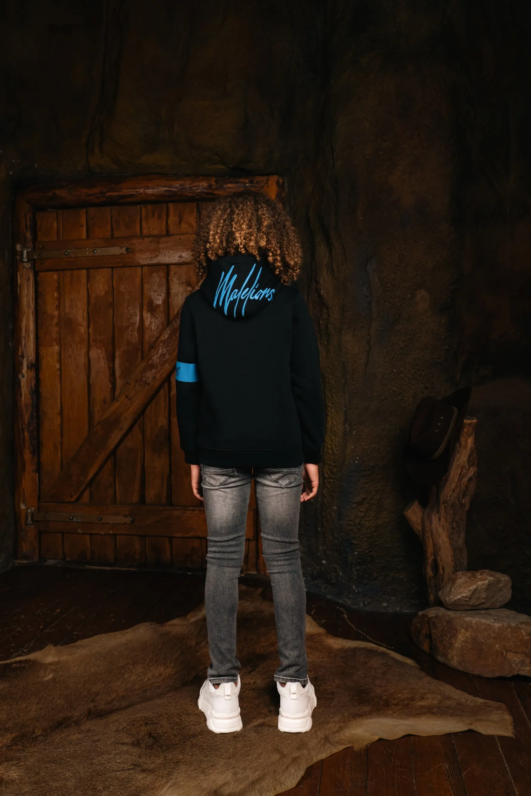 Malelions Junior Captain Hoodie | Black/Cobalt