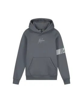 Malelions Junior Captain Hoodie | Dark Grey/Ice Blue