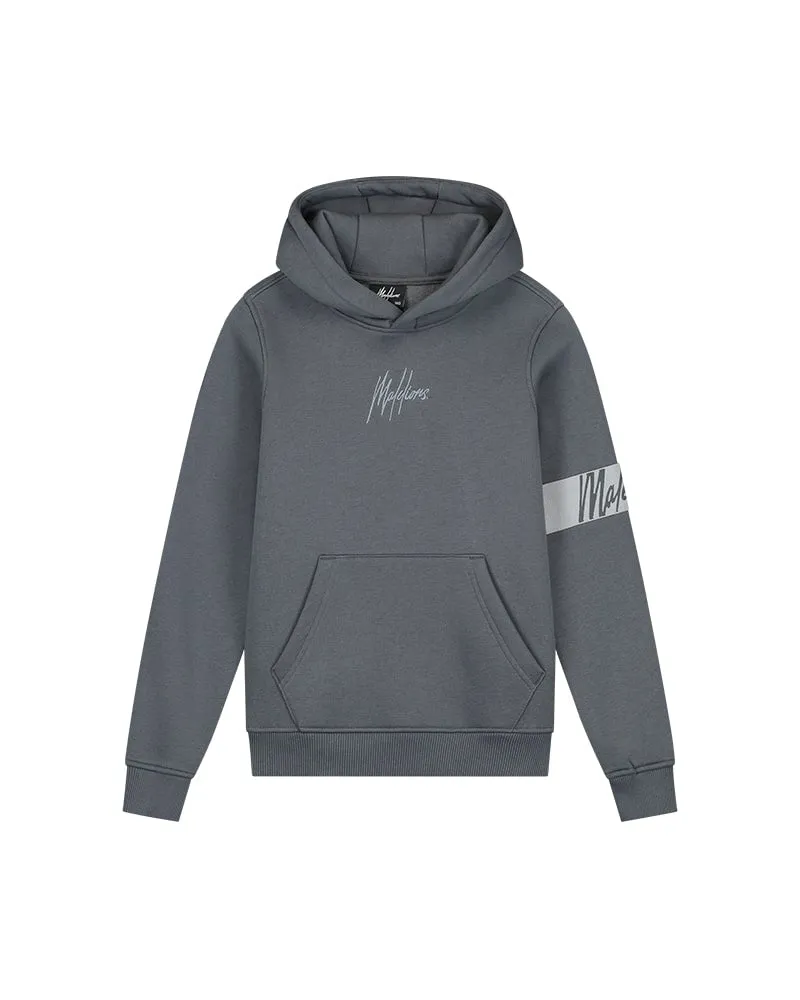 Malelions Junior Captain Hoodie | Dark Grey/Ice Blue