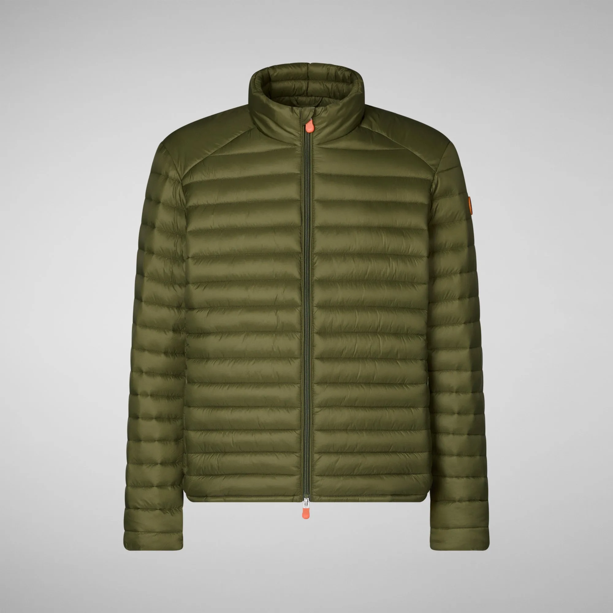 Man's animal free puffer jacket Alexander in dusty olive