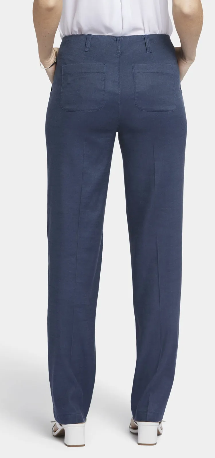 Marilyn Trouser Donkerblauw Stretch Linnen | Oxford Navy