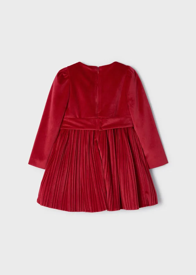 Mayoral 4954 088 - Red Velvet Dress