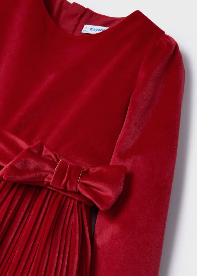 Mayoral 4954 088 - Red Velvet Dress