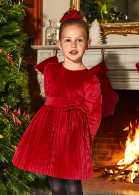 Mayoral 4954 088 - Red Velvet Dress