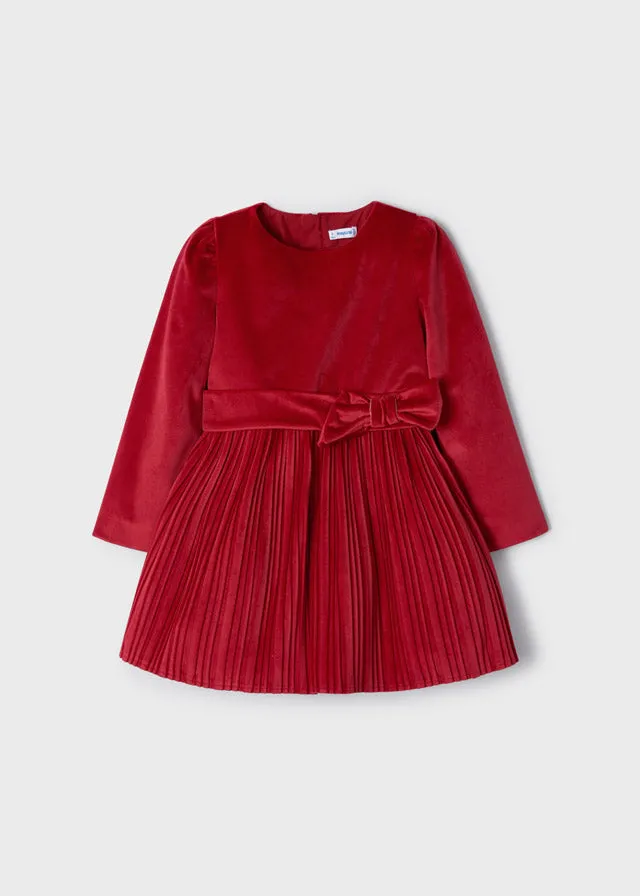 Mayoral 4954 088 - Red Velvet Dress