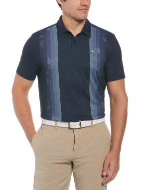 Men's Pete Vertical Color Block Print Short Sleeve Golf Polo Shirt