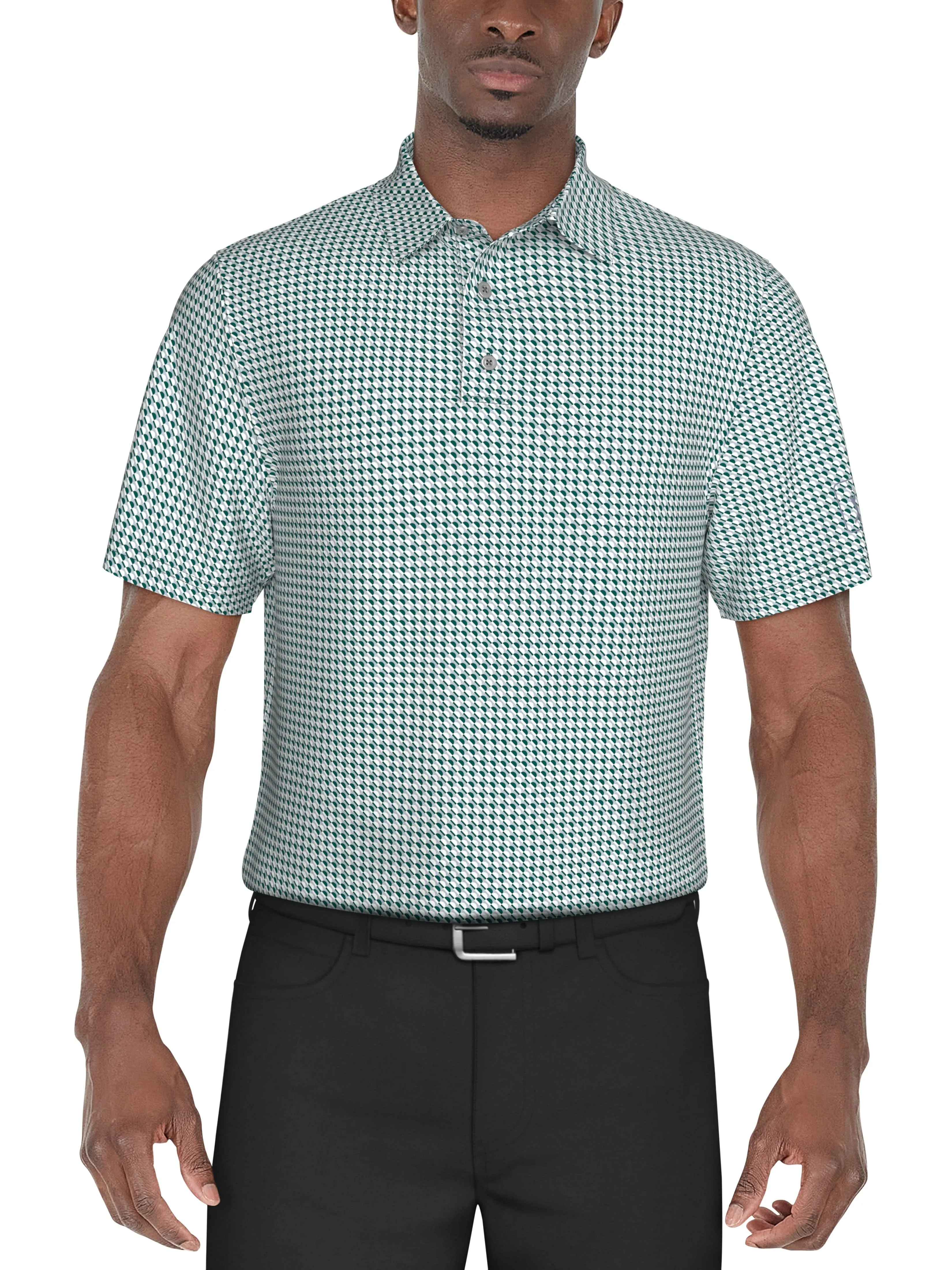 Men's Regimental Geo Print Golf Polo