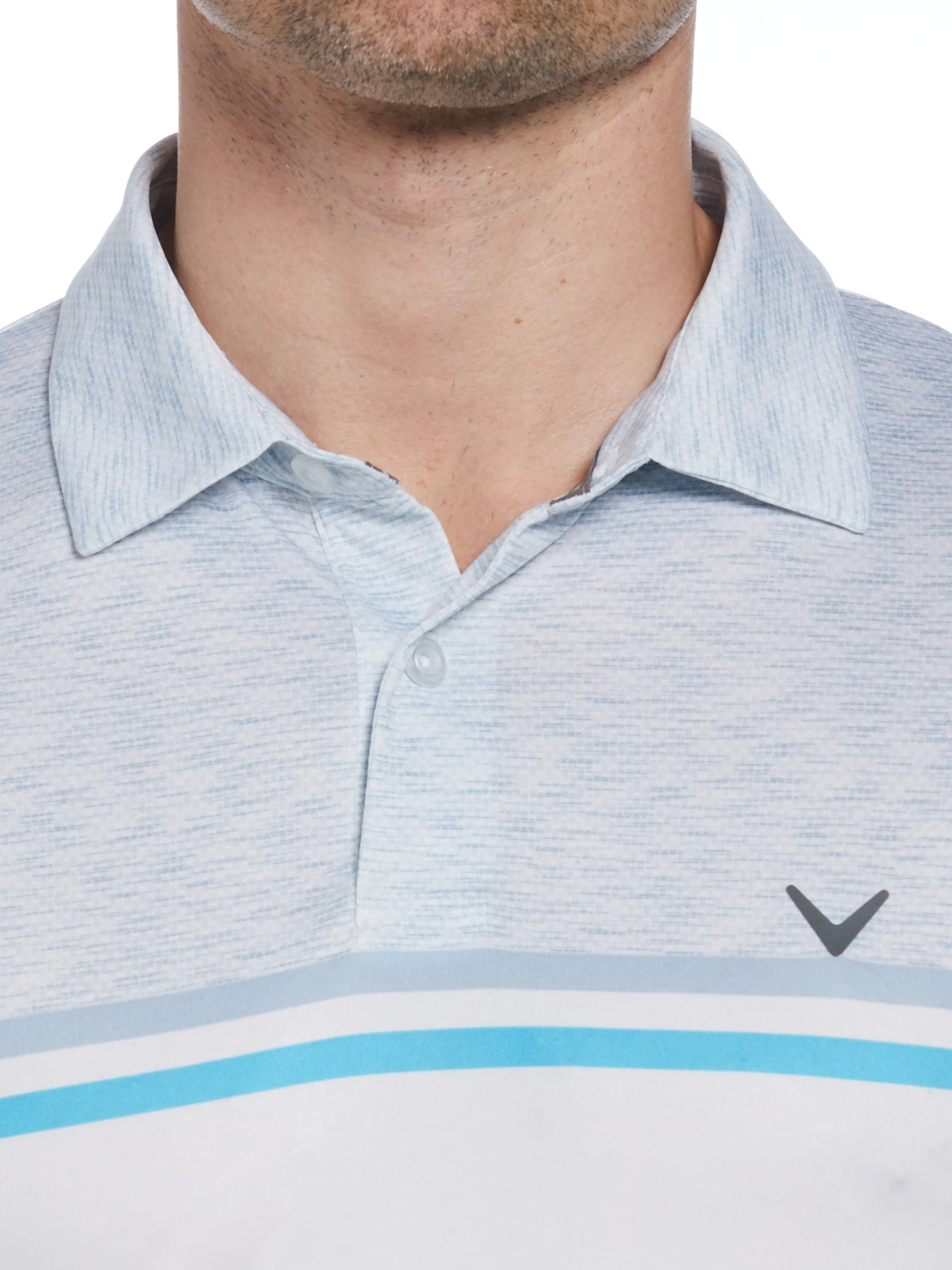 Men's Short Sleeve Engineered Printed Block Polo Shirt