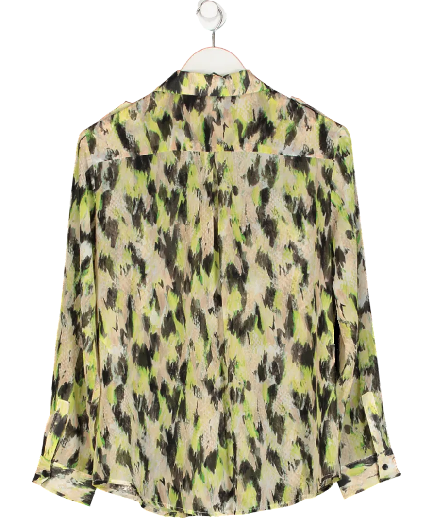 Mint Velvet Multicoloured Chiffon Print Shirt UK 14