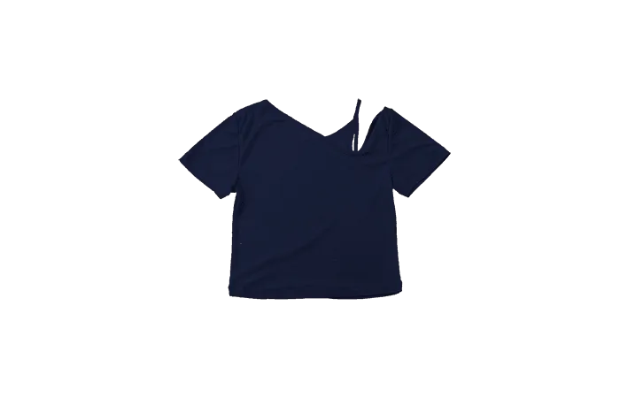 Navy Cut Out T-Shirt