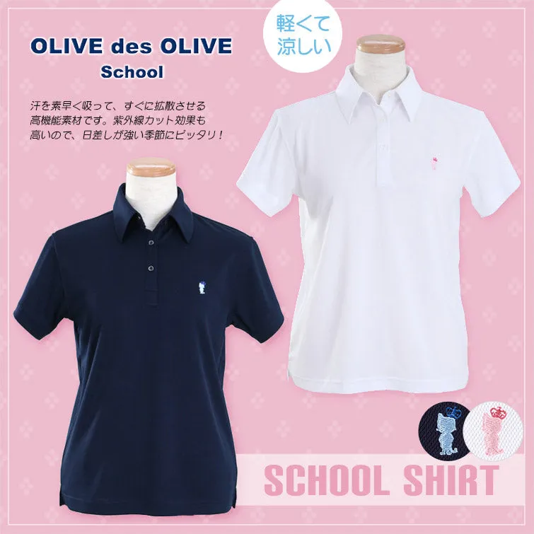 OLIVE des OLIVE 半袖ポロシャツ S～L (トンボ TOMBOW トンボ学生服 オリーブ デ オリーブ 学生 高校 学校 オリオリ JK JC 女子高生 高校生 中学生) 【在庫限り】