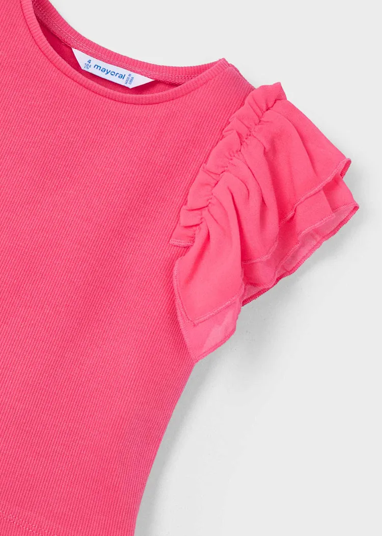 Organza Ruffle Tee - Peony by Mayoral