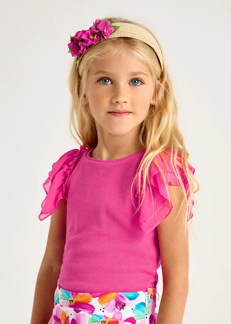 Organza Ruffle Tee - Peony by Mayoral