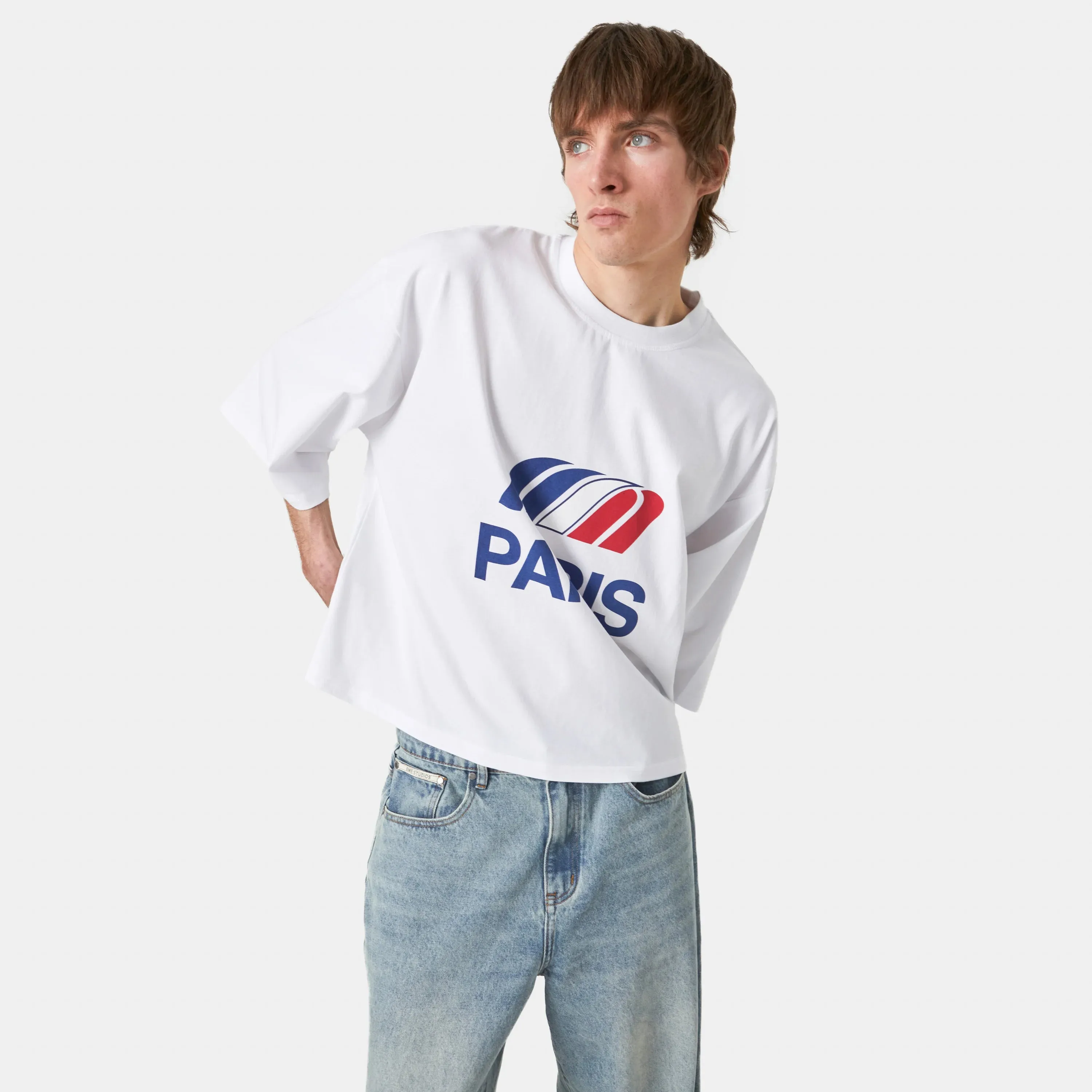 Paris Pearl Cropped Boxy Tee