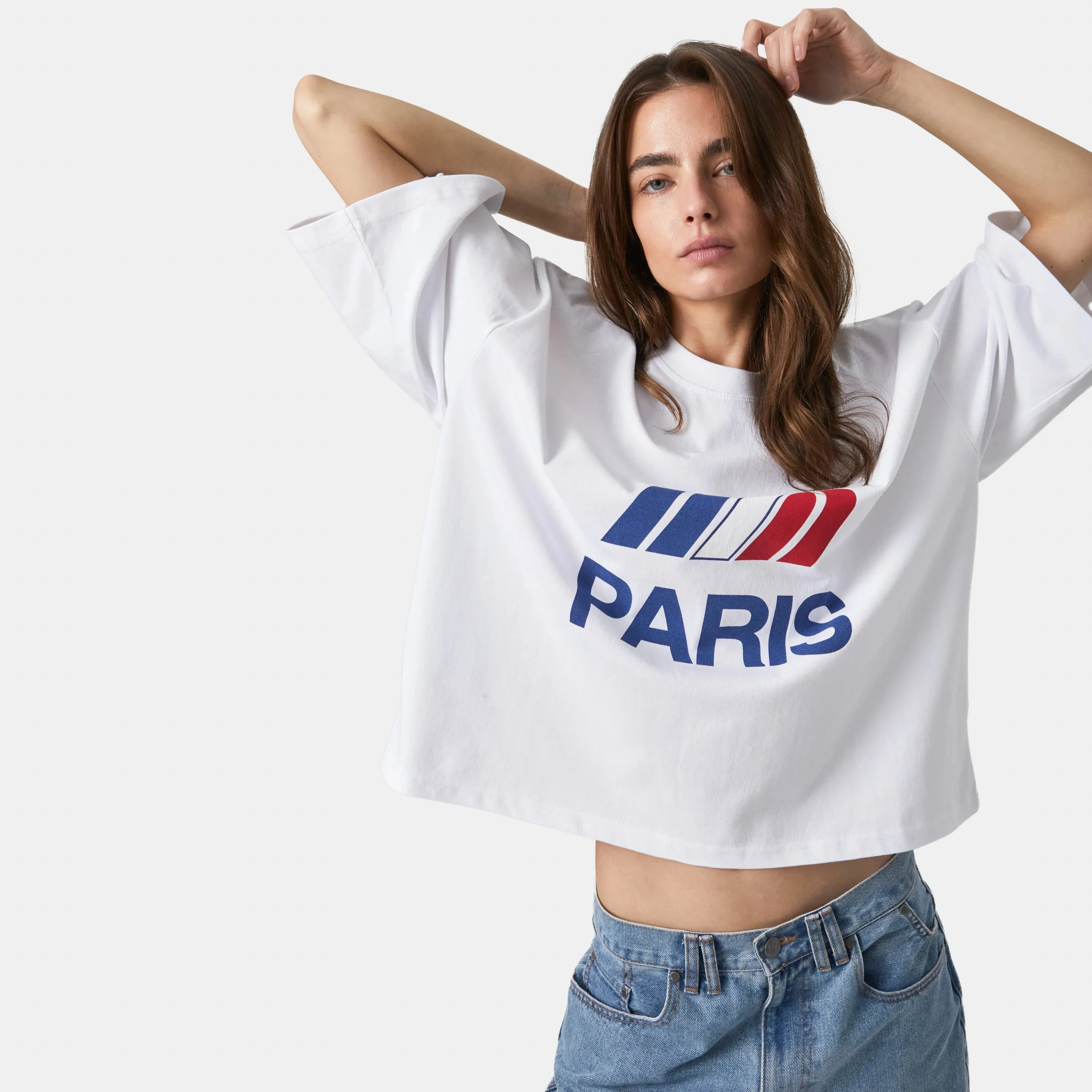 Paris Pearl Cropped Boxy Tee