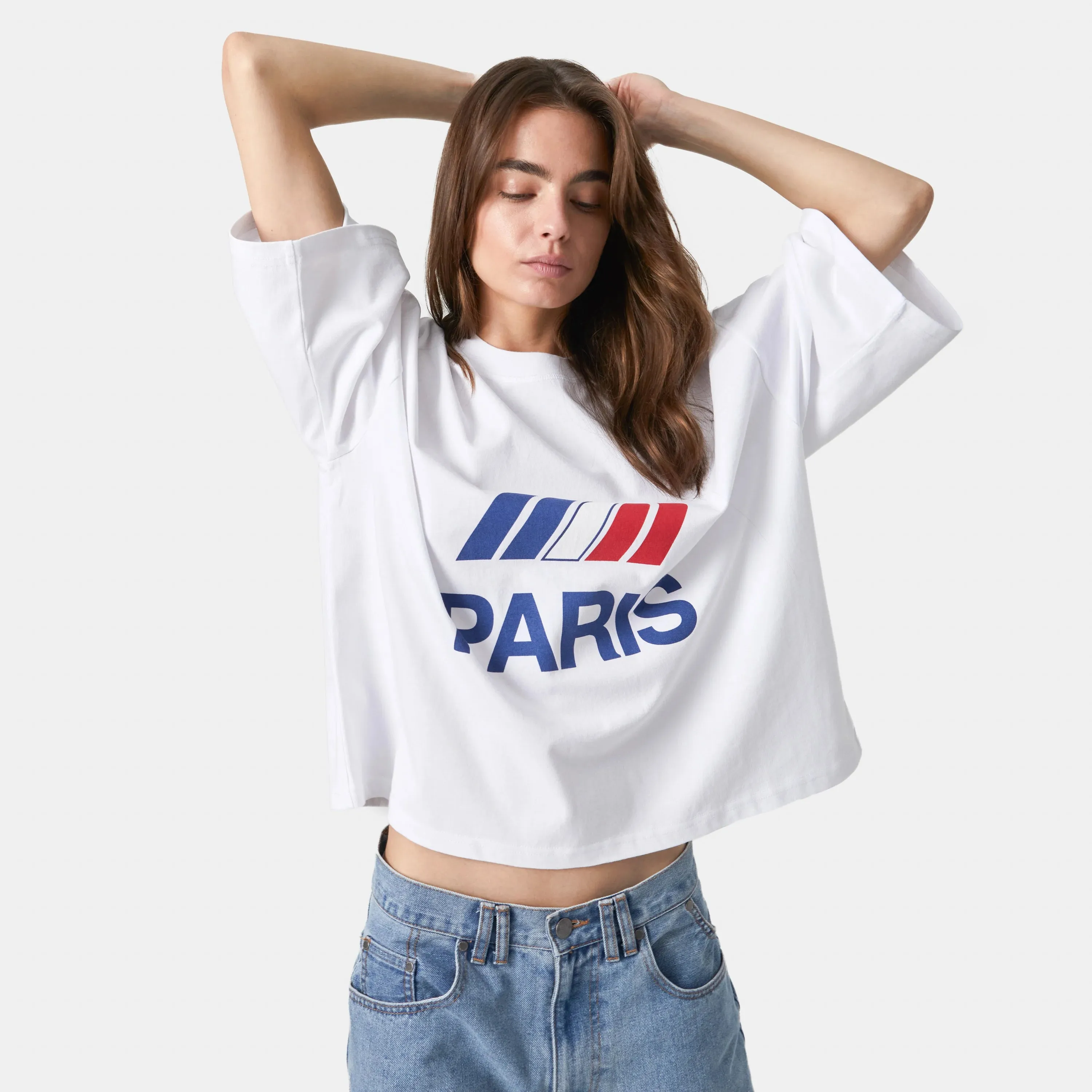 Paris Pearl Cropped Boxy Tee