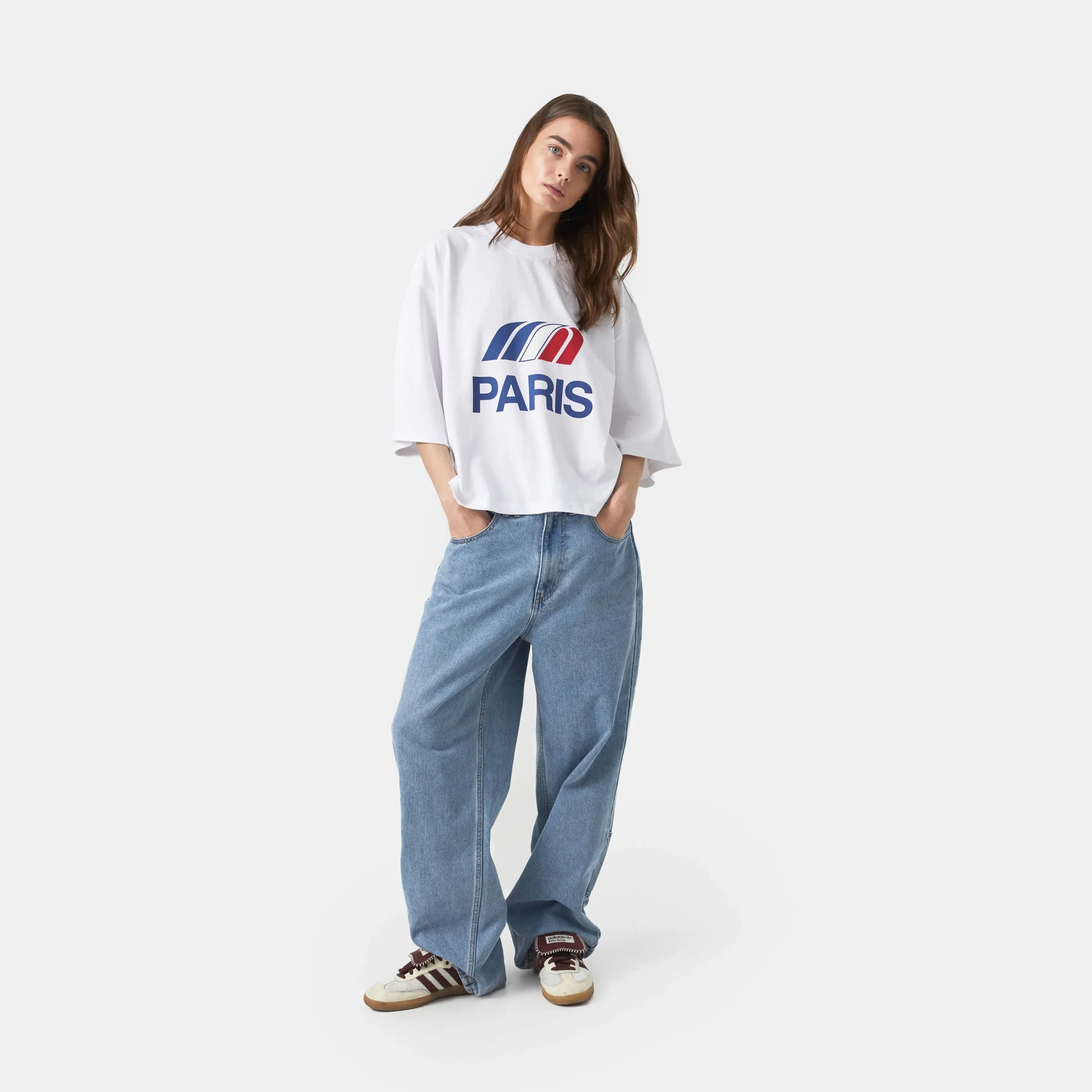 Paris Pearl Cropped Boxy Tee