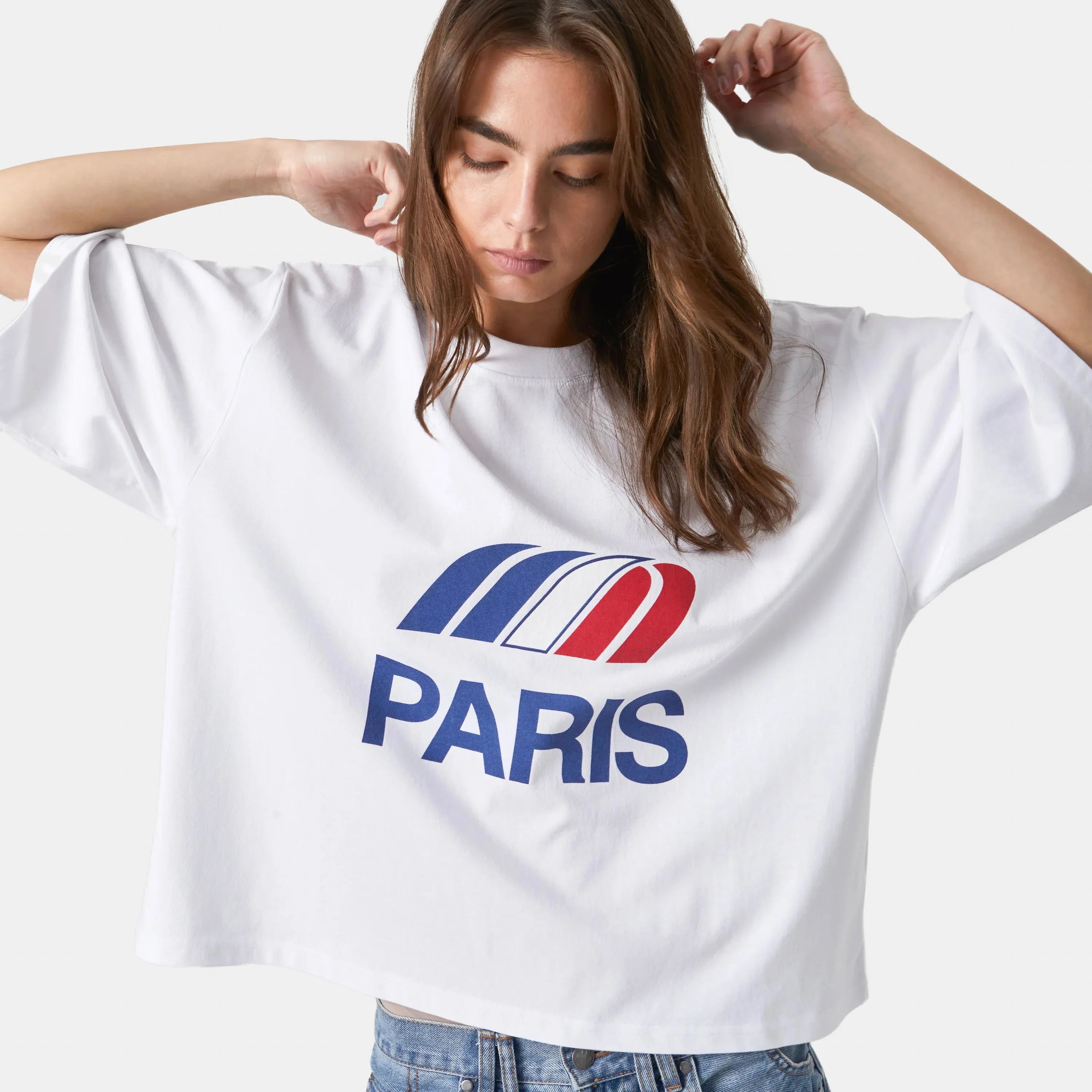 Paris Pearl Cropped Boxy Tee
