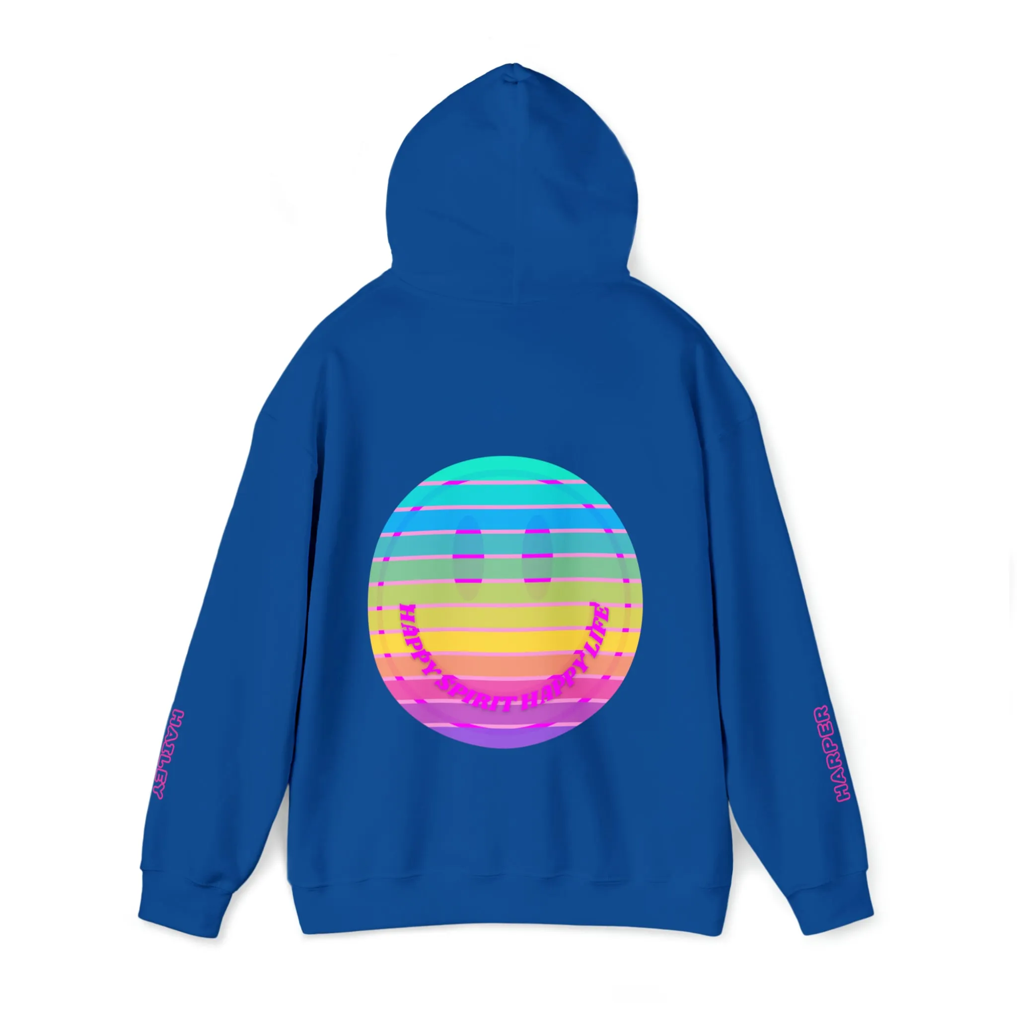 Personalized Name Hoodie, Aesthetic Hoodie, Happy Spirit Happy Life, Smile Hoodie, Happy Mind Hoodie, Mental Health Hoodie, Rainbow Hoodie