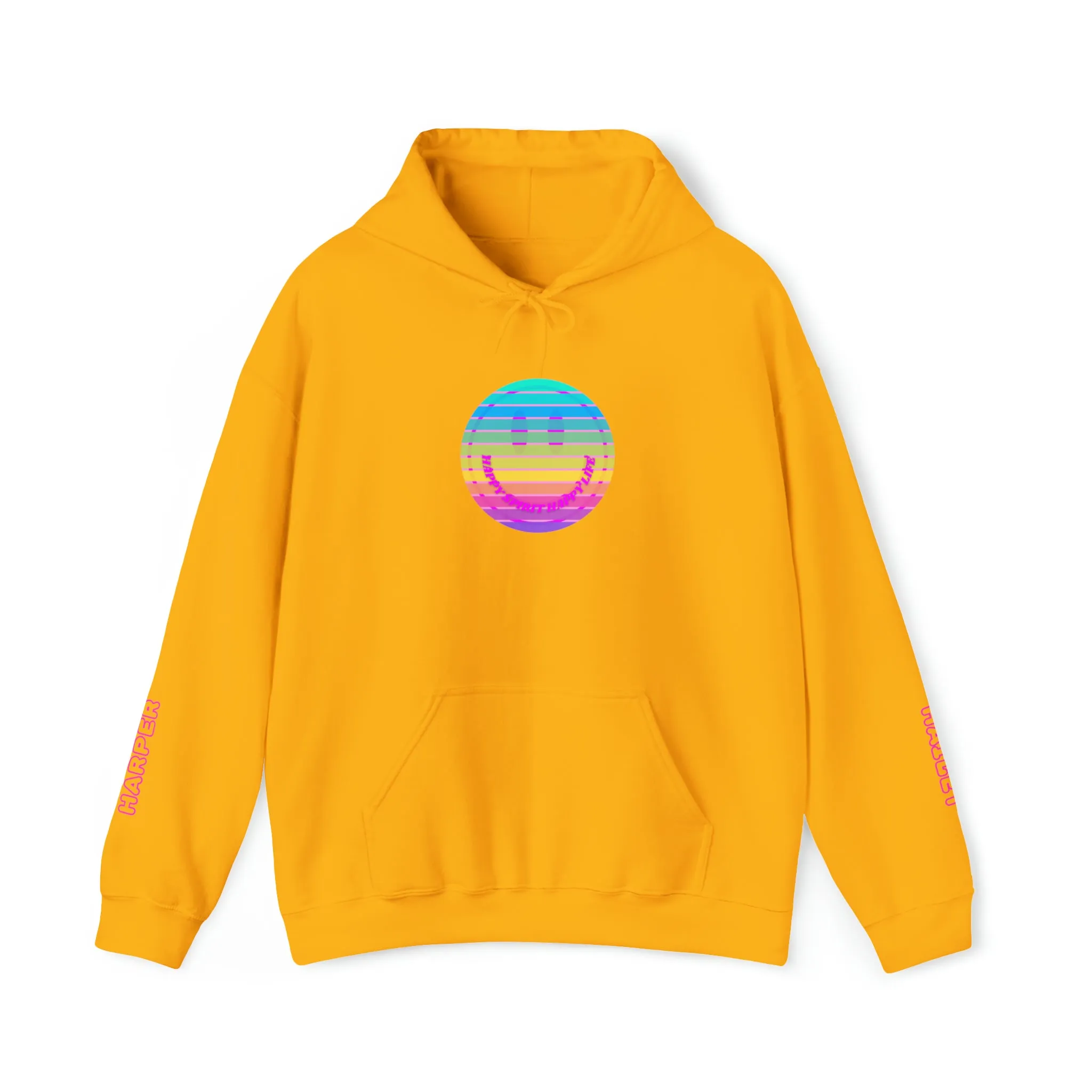 Personalized Name Hoodie, Aesthetic Hoodie, Happy Spirit Happy Life, Smile Hoodie, Happy Mind Hoodie, Mental Health Hoodie, Rainbow Hoodie