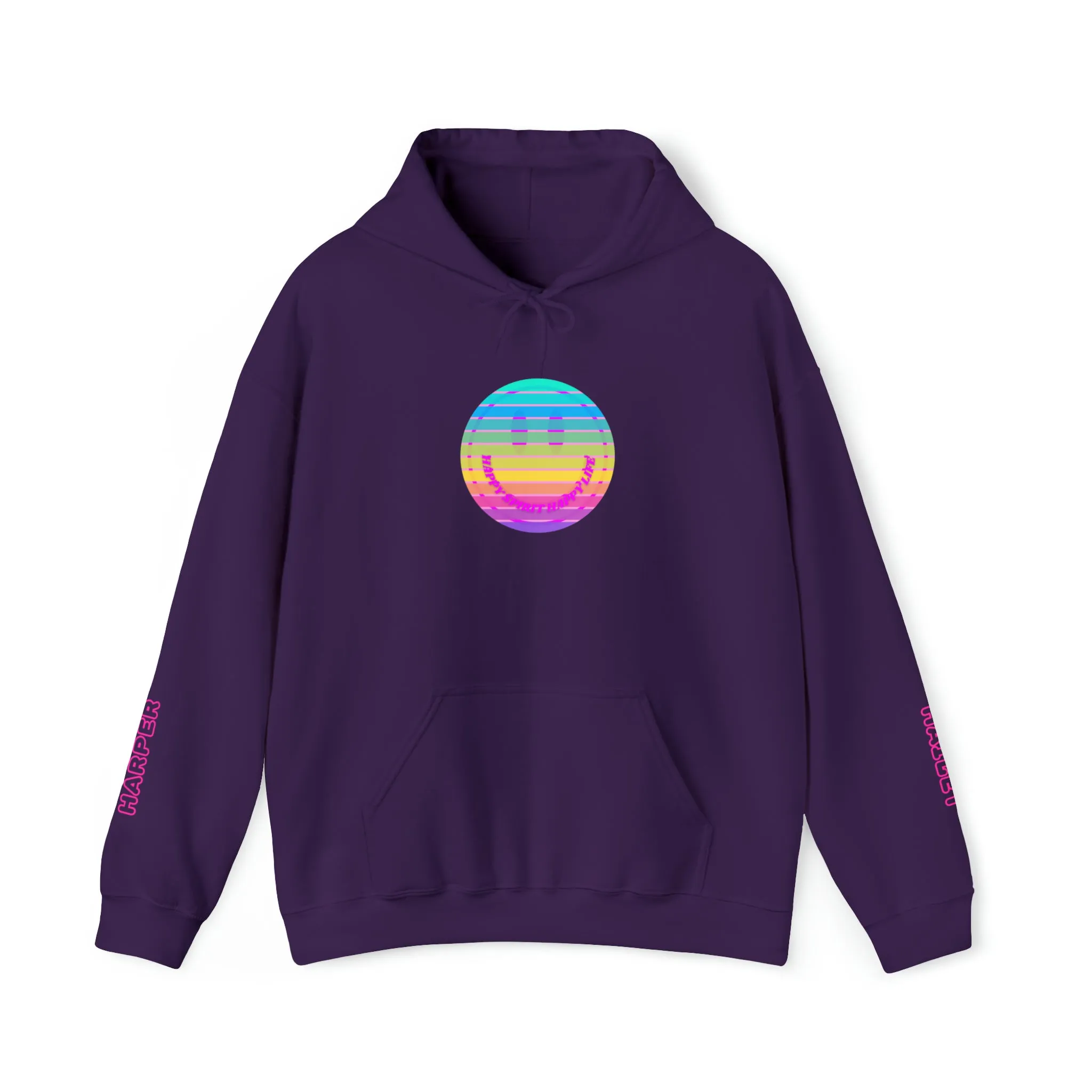 Personalized Name Hoodie, Aesthetic Hoodie, Happy Spirit Happy Life, Smile Hoodie, Happy Mind Hoodie, Mental Health Hoodie, Rainbow Hoodie