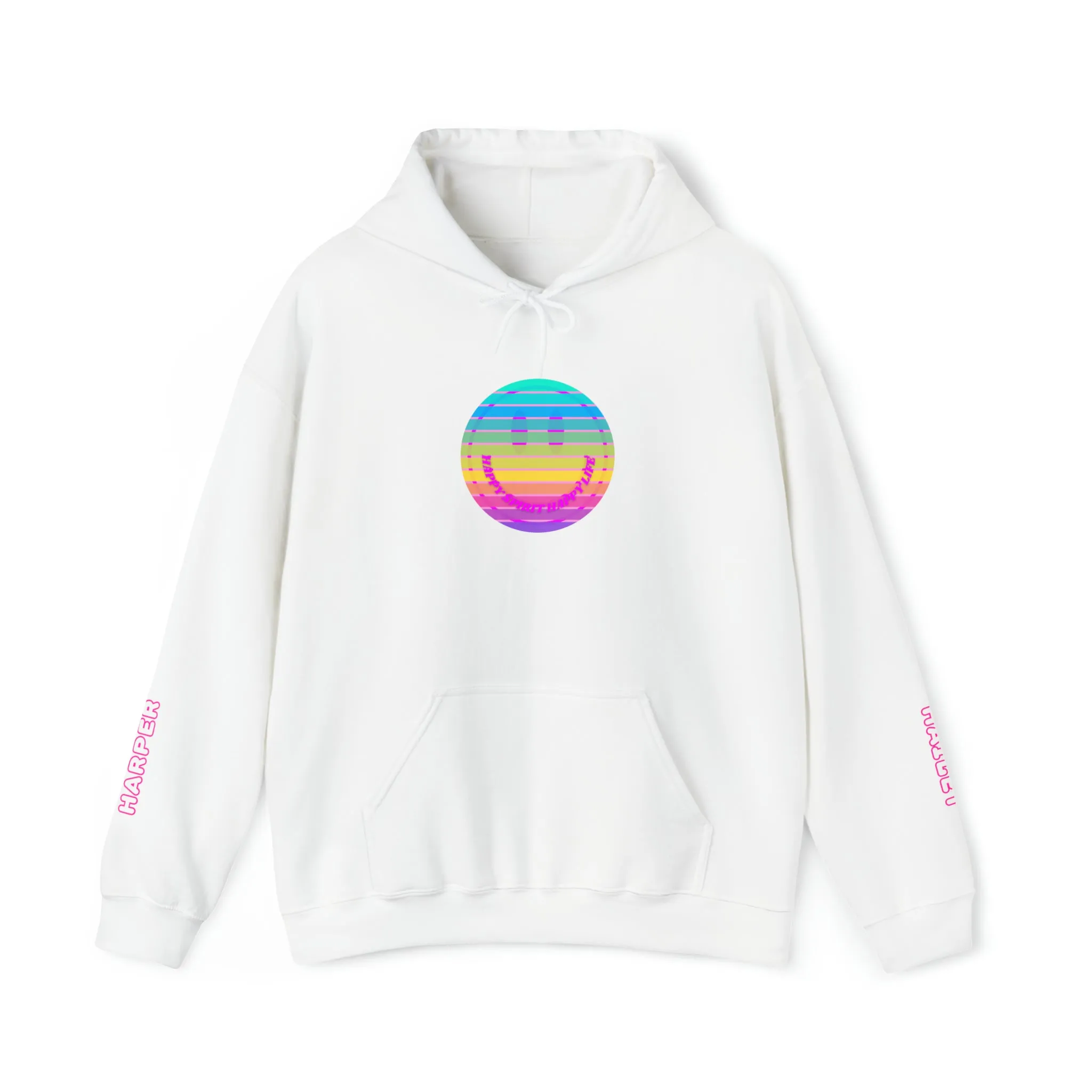 Personalized Name Hoodie, Aesthetic Hoodie, Happy Spirit Happy Life, Smile Hoodie, Happy Mind Hoodie, Mental Health Hoodie, Rainbow Hoodie