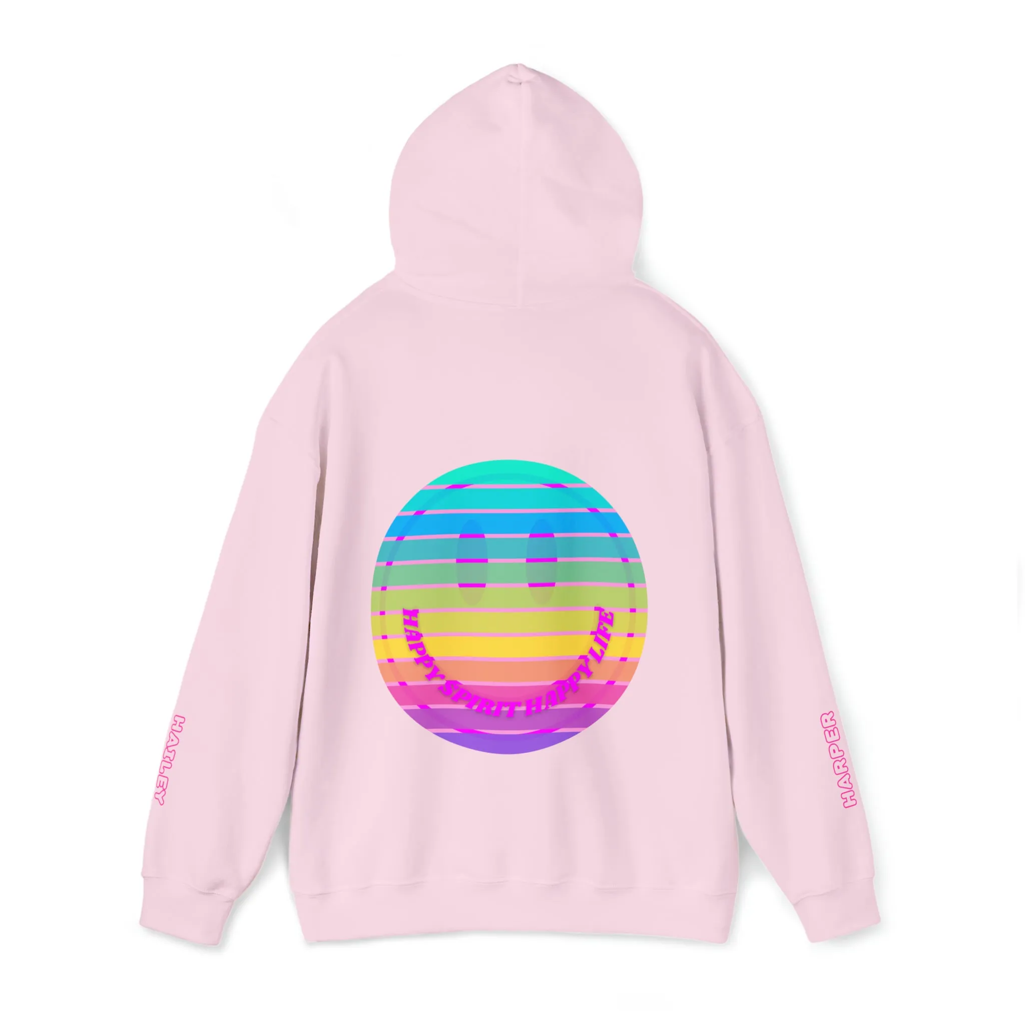 Personalized Name Hoodie, Aesthetic Hoodie, Happy Spirit Happy Life, Smile Hoodie, Happy Mind Hoodie, Mental Health Hoodie, Rainbow Hoodie