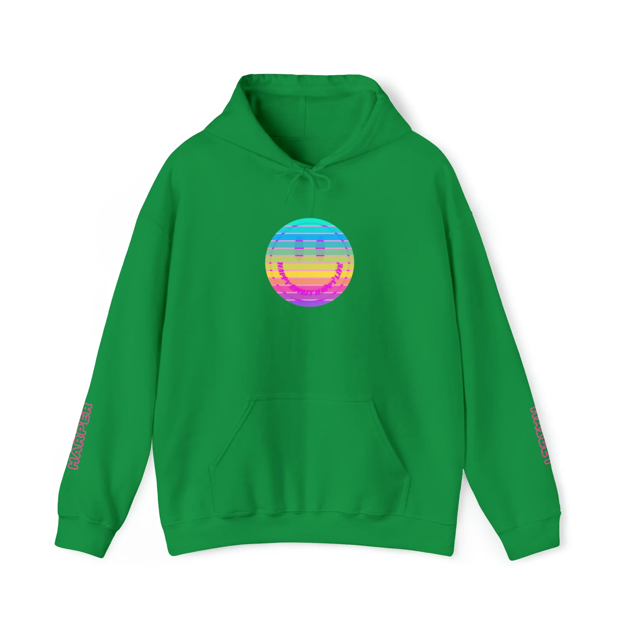 Personalized Name Hoodie, Aesthetic Hoodie, Happy Spirit Happy Life, Smile Hoodie, Happy Mind Hoodie, Mental Health Hoodie, Rainbow Hoodie