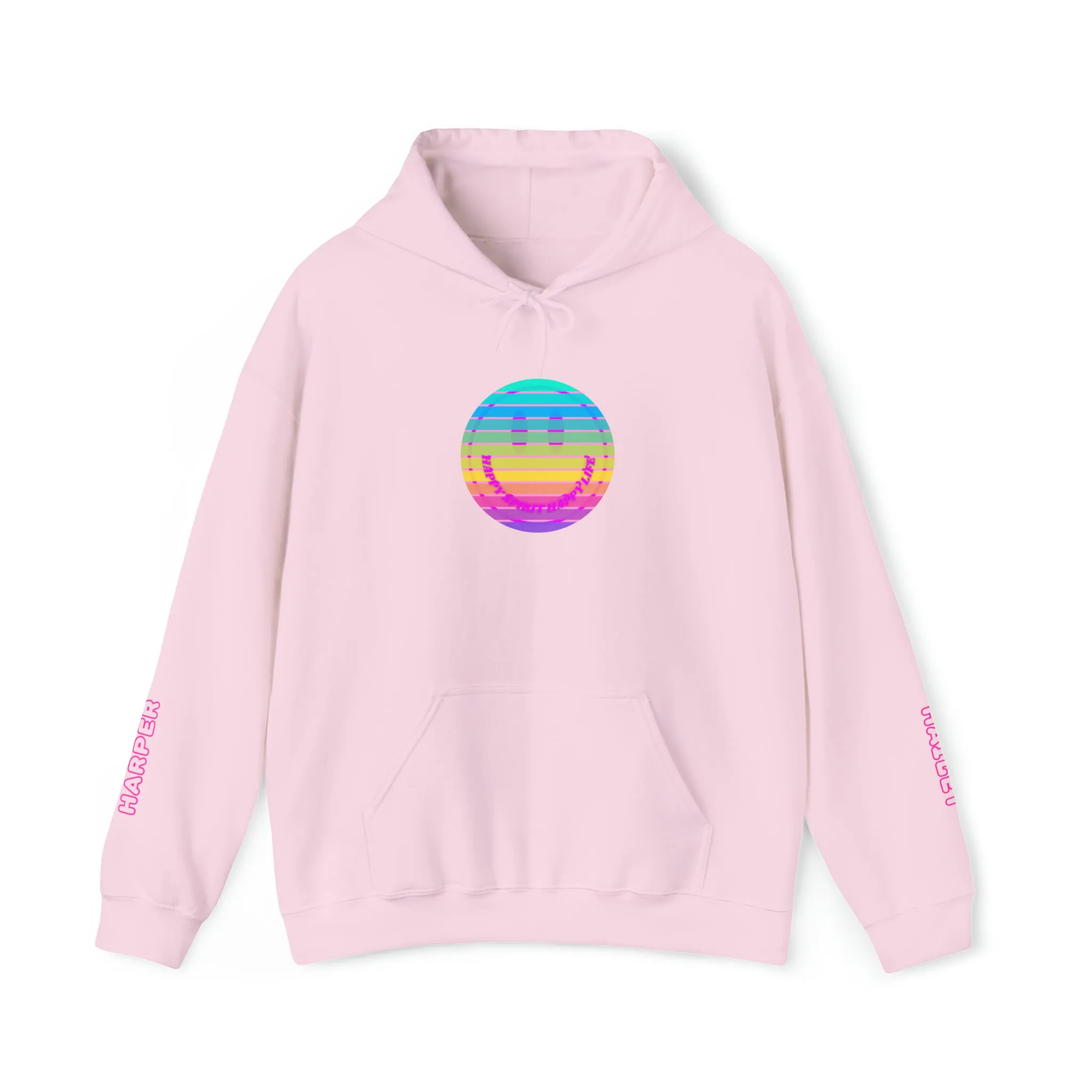 Personalized Name Hoodie, Aesthetic Hoodie, Happy Spirit Happy Life, Smile Hoodie, Happy Mind Hoodie, Mental Health Hoodie, Rainbow Hoodie