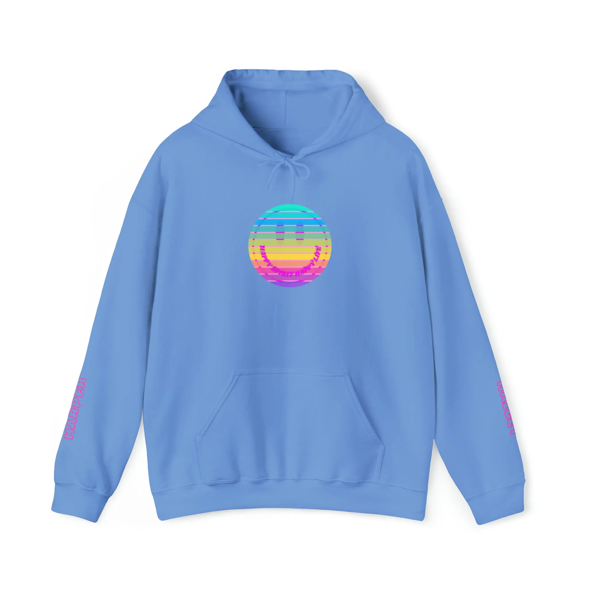 Personalized Name Hoodie, Aesthetic Hoodie, Happy Spirit Happy Life, Smile Hoodie, Happy Mind Hoodie, Mental Health Hoodie, Rainbow Hoodie