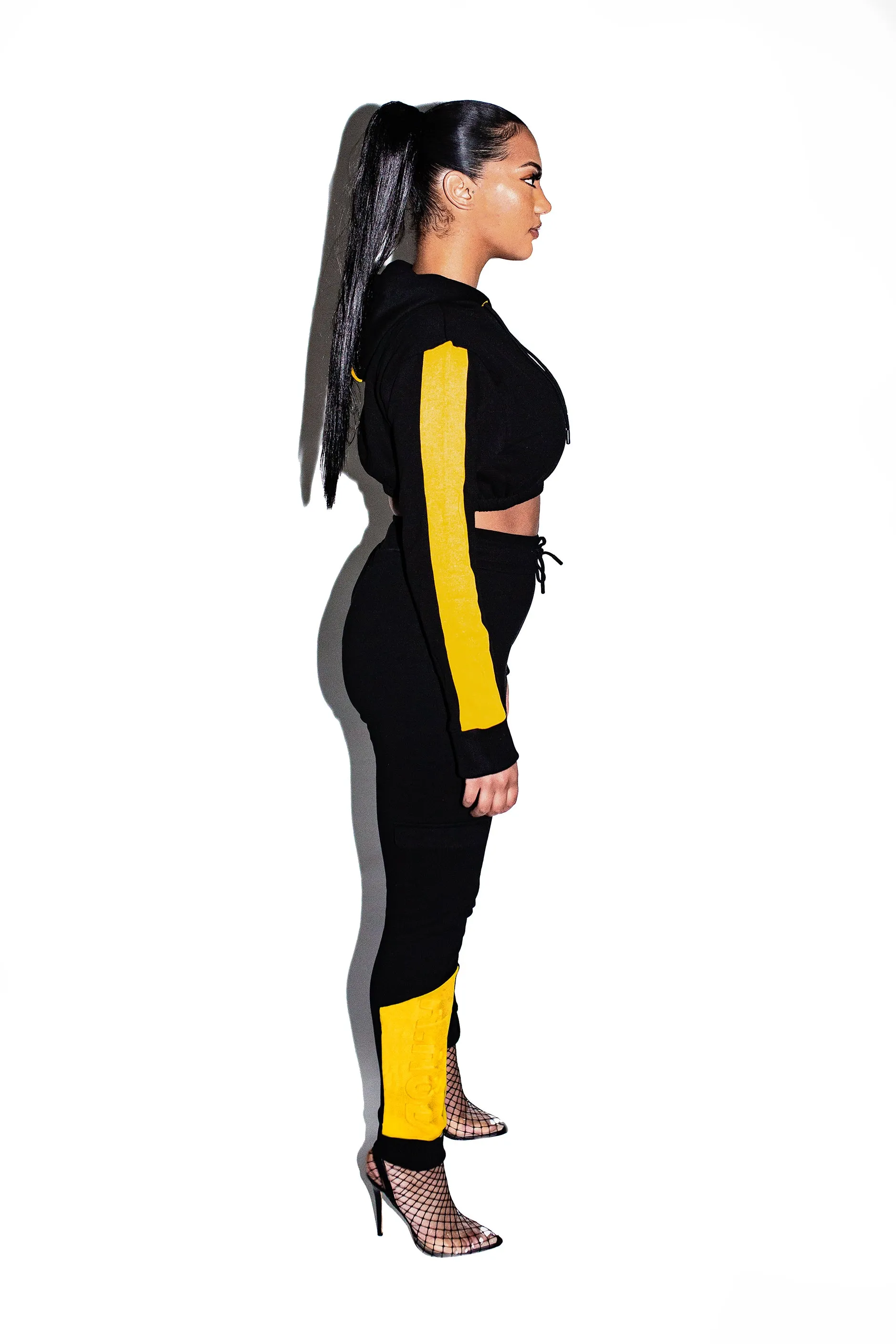 Racer Cropped Hoodie