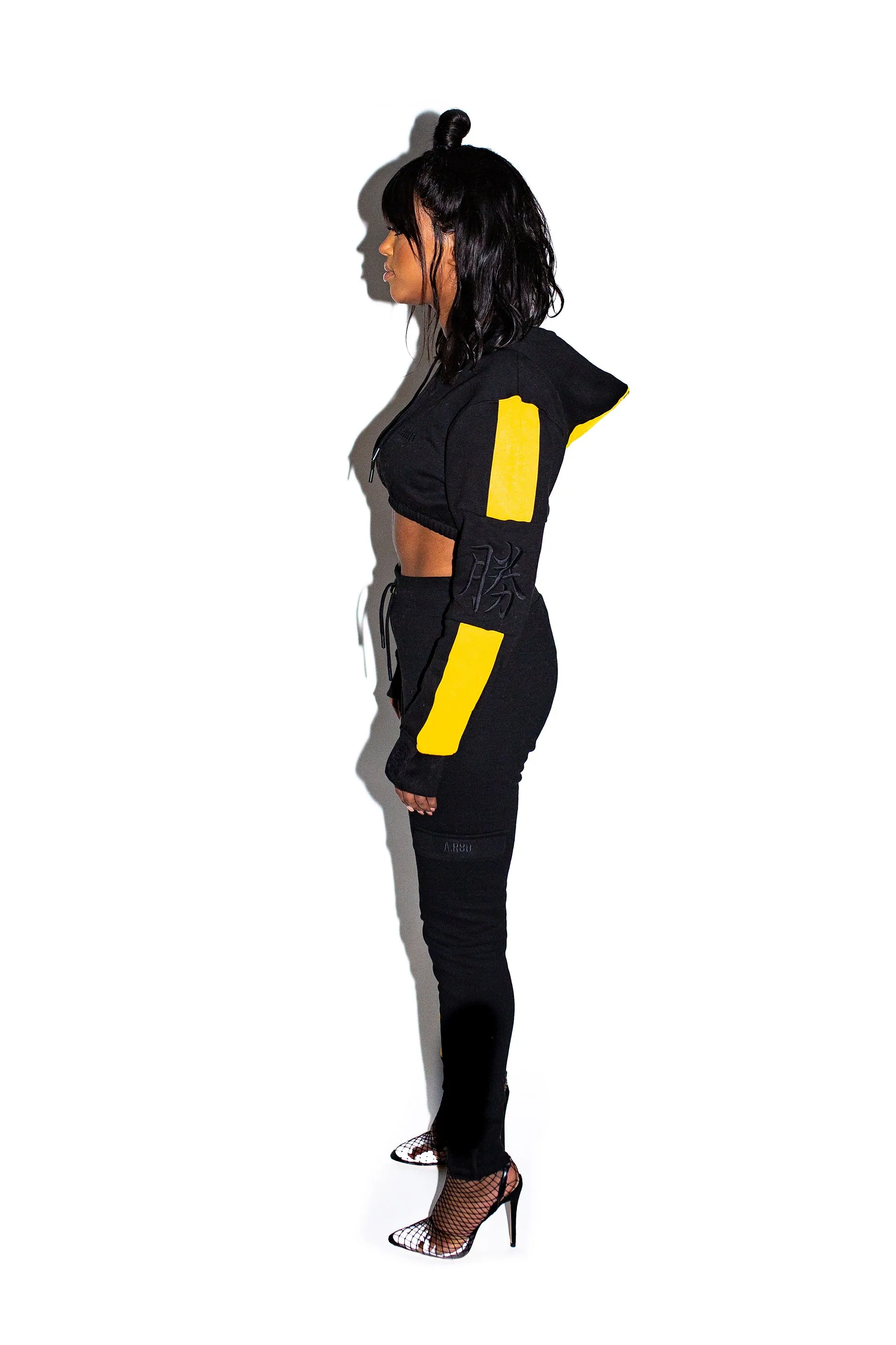 Racer Cropped Hoodie