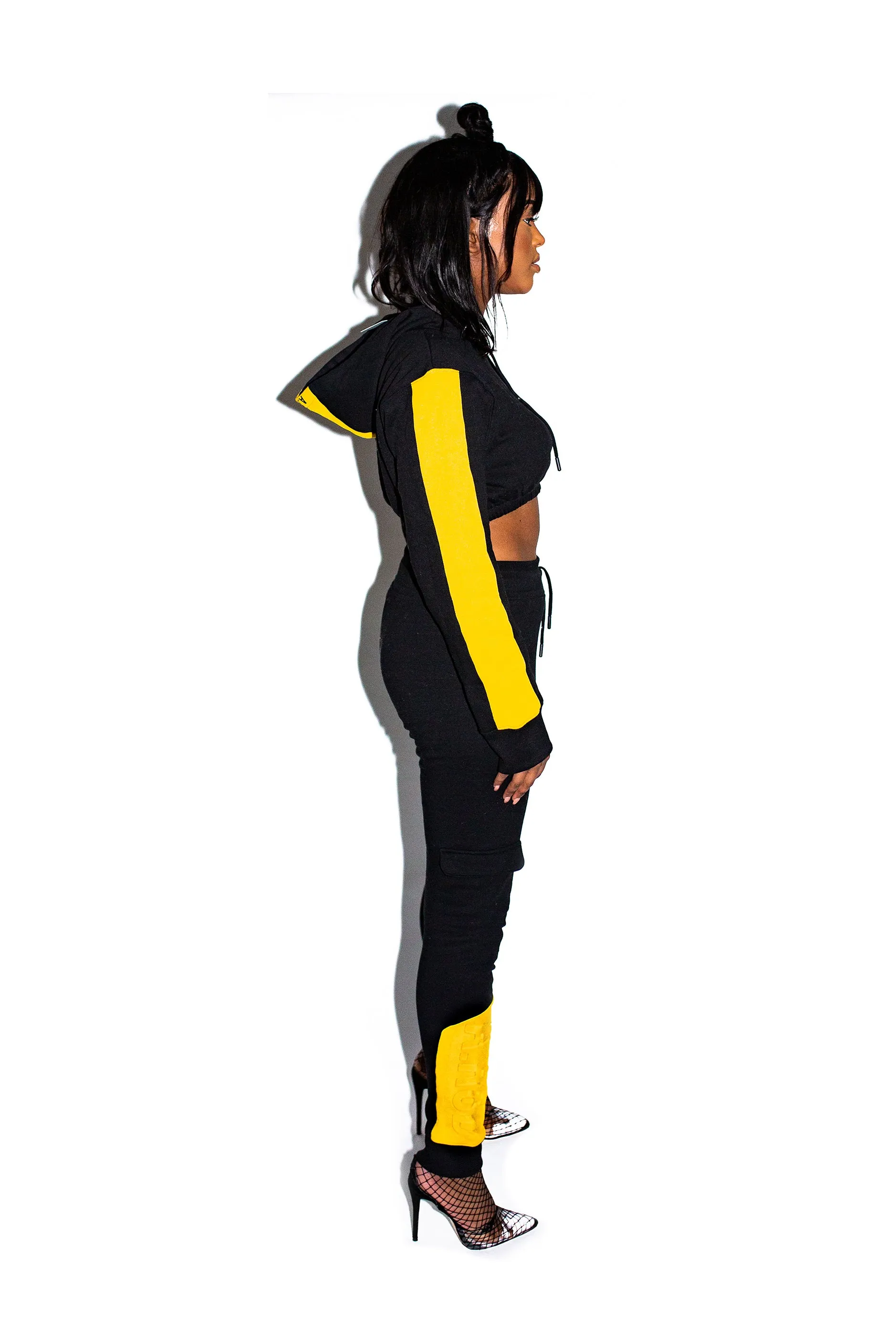 Racer Cropped Hoodie