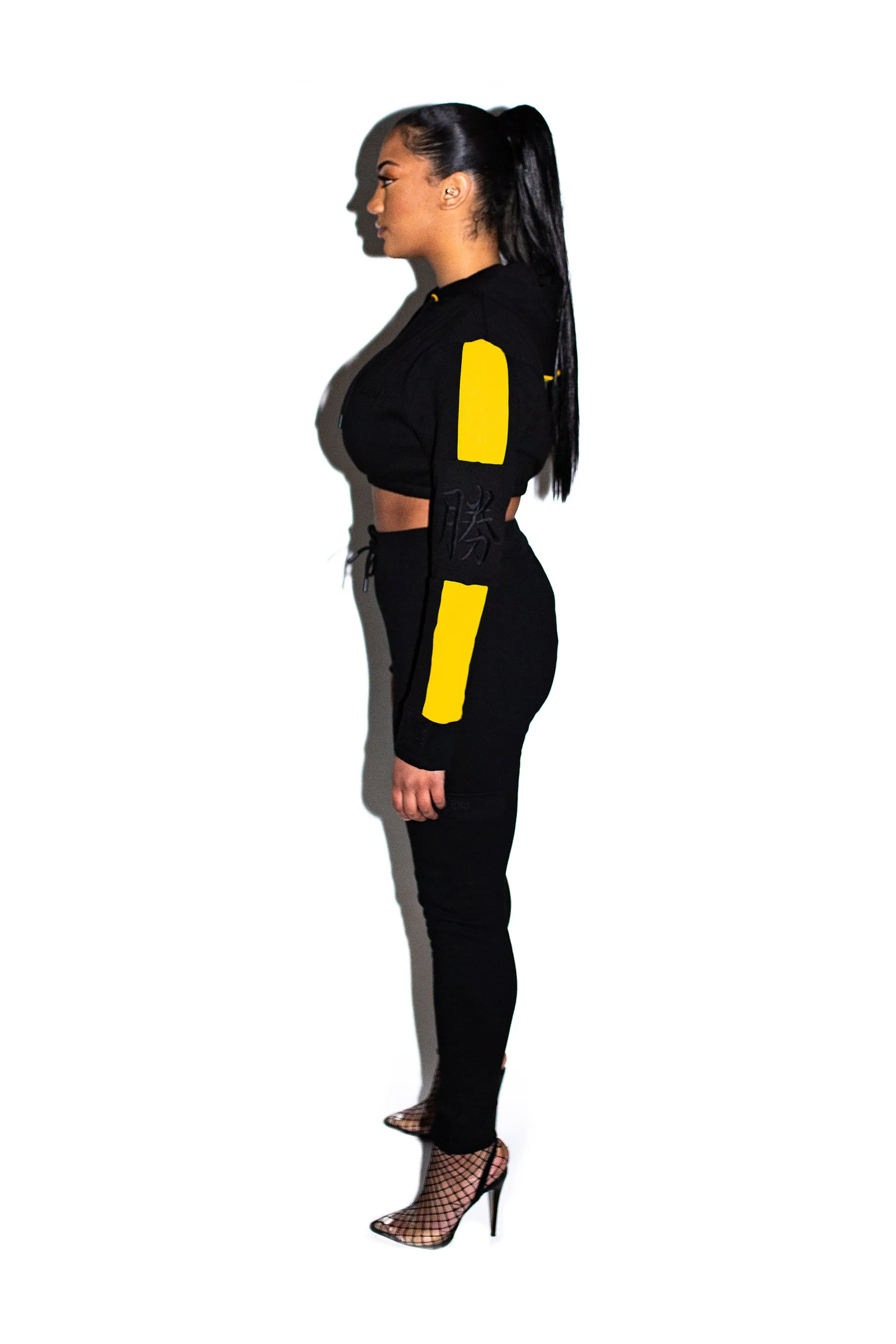 Racer Cropped Hoodie