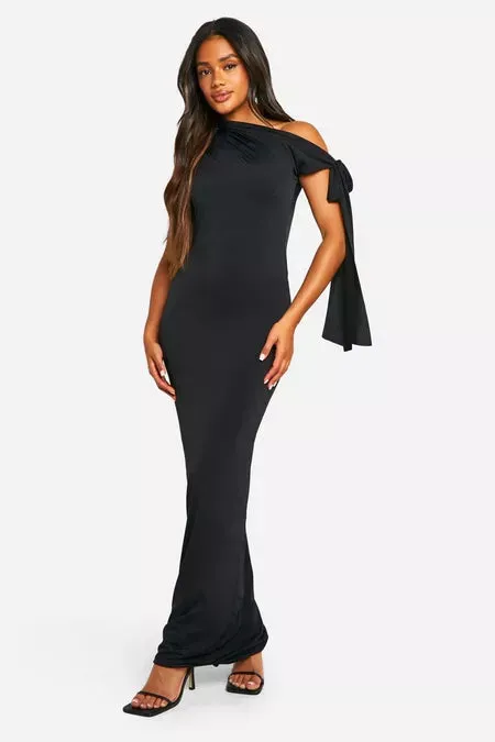 Serena Slinky Tie Shoulder Maxi Dress